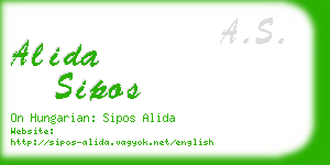 alida sipos business card